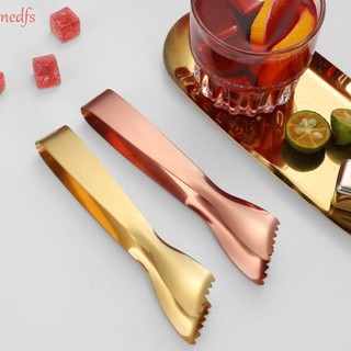 Kẹp viên đường NEDFS, Kẹp đá có răng cưa bền chống gỉ, Kẹp thức ăn bằng thép không gỉ 304 Lưỡi phục vụ chống trượt Cafe
