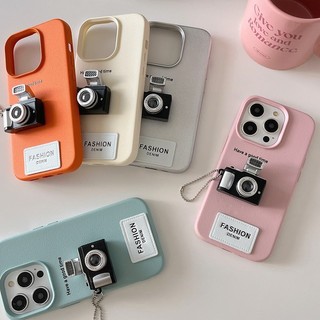Stereo camera suitable for iPhone 15 ProMAX phone case creative 12 leather pattern 13 14 Pro MAX soft 13Pro protective case