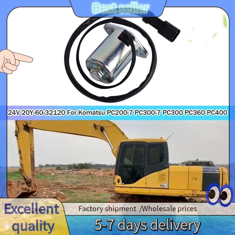 1 Cái 24V Van Điện Từ 20Y-60-32120 20Y-60-32121 209-60-77250 Kim Loại Chất Lượng Cao Cho Komatsu PC2