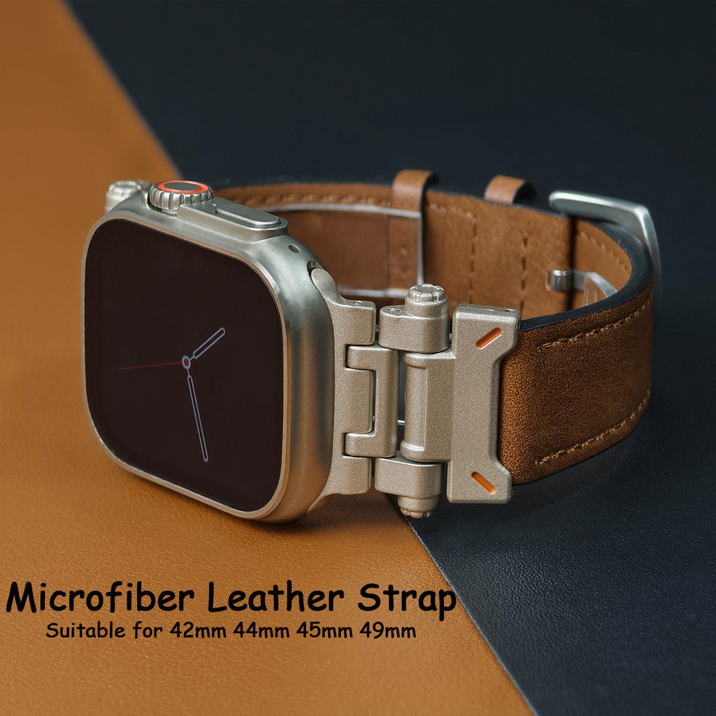 Dây Da Microfiber Tương Thích Cho Apple Watch ultra 2 49mm 45mm 44mm 42mm Iwatch Series 9 8 7 6 5 4 