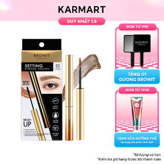 Macara Định Hình Chân Mày Browit Setting EyeBrow Mascara #02 Dark Caramel 2g
