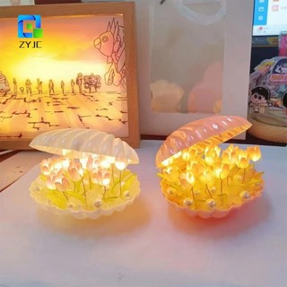 Đèn ngủ hình hoa tulip nhân tạo thủ công chạy bằng pin để bàn trang trí phòng khách