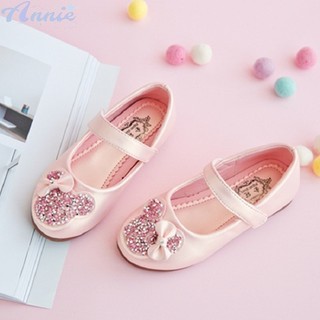 Annie Phim hoạt hình đính đá Giày công chúa Giày bé gái Giày trẻ em Giày da bé gái Giày biểu diễn