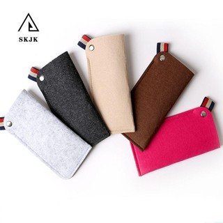 Túi đựng mắt kính/kính râm/điện thoại SKJK bằng vải nỉ mềm nhiều màu sắc nhỏ gọn 5 màu tùy chọn