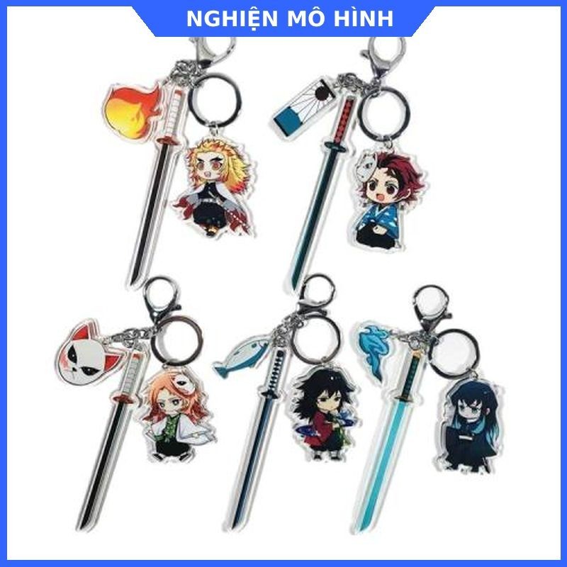 Móc khoá Acrylic Kimetsu no Yaiba Thanh gươm diệt quỷ Tanjiro Nezuko Inosuke Giyuu Muichiro Demon Sl