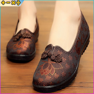  Giày Vải Lanh phong cách Bắc Kinh 2024 mới mùa xuân và mùa hè Giày nữ đế mềm chống trượt nhẹ cho người trung niên và người cao tuổi 