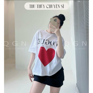 Áo phông tim đỏ chữ vogue