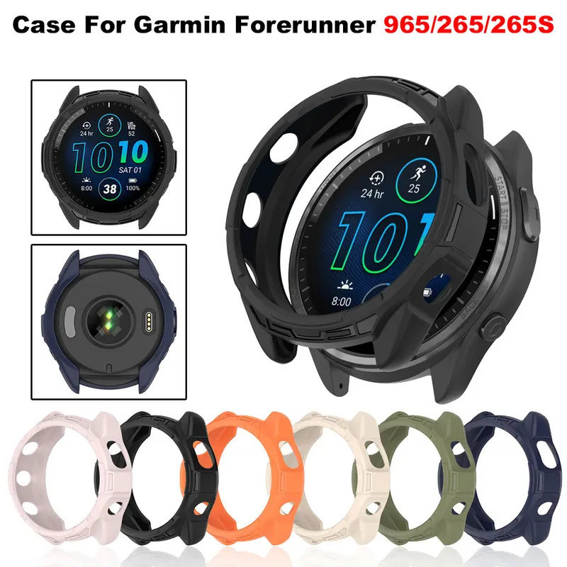 Ốp bảo vệ TPU cho Garmin Forerunner 265 265S 965 vỏ đồng hồ Vỏ bảo vệ chống trầy xước Ốp lưng cản tr