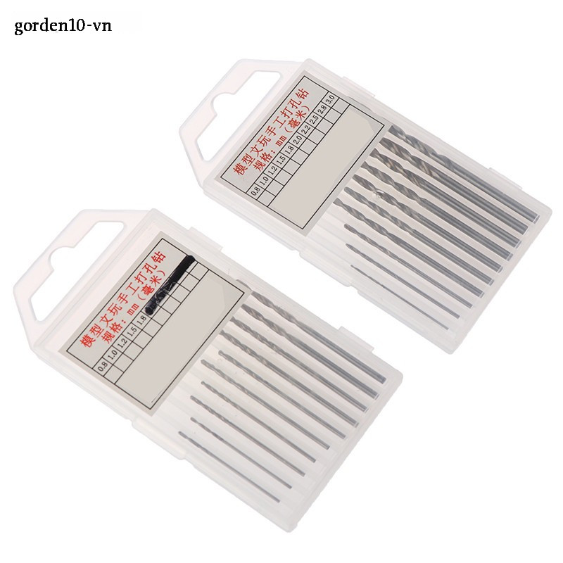 Tianyuanaaa 10 Cái / hộp Máy Khoan Mini HSS Bit 0.8mm-3.0mm Chân Thẳng PCB Xoắn Mũi Khoan Bộ Tốt