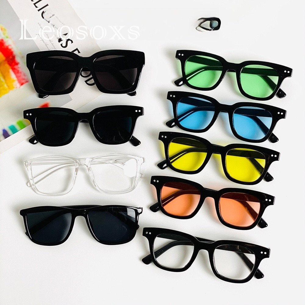 Leosoxs Mắt kính râm chữ V gọng nhỏ nhiều màu kính mát teen nam nữ Hàn Quốc thời trang,Mắt kính unisex hot trend thời trang，gọng kính mát nam nữ nhiều màu phong cách