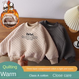  Kimi Kids Boys Áo len sandwich ấm áp vừa vặn cotton dày mùa thu đông 
