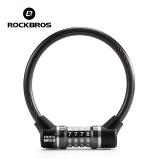 ROCKBROS Khóa Mật Khẩu Xe Đạp Di Động Bền Cáp Thép Chống Thấm Nước Chống Trộm