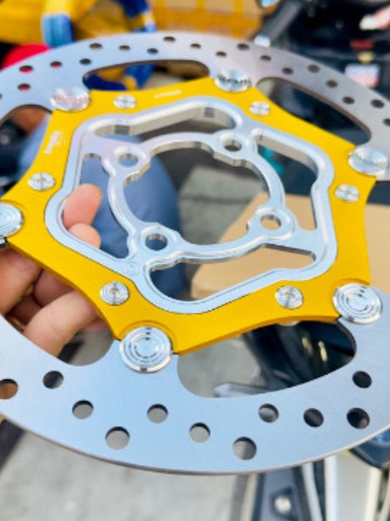 [DJFHS] Đĩa Over size khoen inox 267mm_Đĩa 4 lỗ thông dụng oversize khoen inox 267mm + pát heo zin