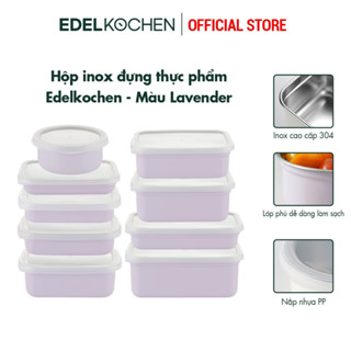 Hộp đựng thực phẩm, trữ đông inox 304 Edelkochen Edellock Collection – Màu Lavendar