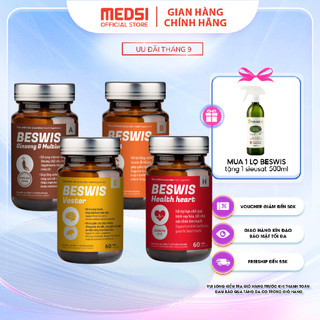 Viên uống bổ sung Vitamin & Khoáng chất BESWIS hỗ trợ tăng cường sức khỏe, tươi trẻ mỗi ngày hộp 60 viên