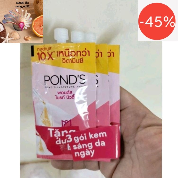 (COMBO 3 GÓI) Kem dưỡng trắng da Pond's White Beauty Super Cream SPF30 PA+++ 7g ban ngày
