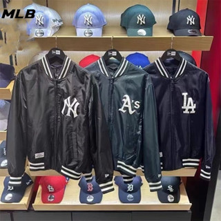 Thêu Logo MLB NY 100% Nguyên Bản Bên Trong Lưới Cặp Đôi Áo Khoác Bóng Chày Áo Khoác Nữ Áo Khoác Trơn Bomber Áo Khoác Gió Áo Khoác Nam