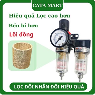Bộ lọc đôi tách nước, tạp chất khí nén AFR2000 và AF2000 có van điều áp và đồng hồ đo áp