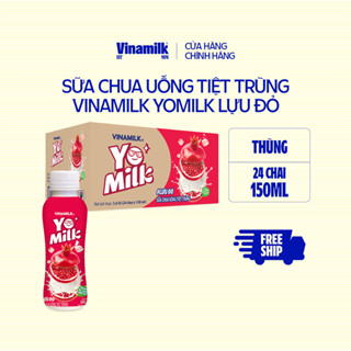 Sữa chua uống Lựu đỏ Vinamilk Yomilk - Thùng 24 chai 150ml