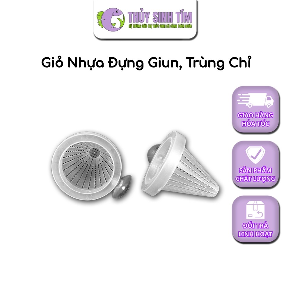 Giỏ Nhựa Đựng Giun Cho Cá Cảnh