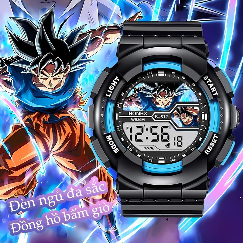 Đồng hồ thể thao chống nước điện tử, Dragon Ball Thiết kế thời trang phong cách mới, Thích hợp cho bé trai và bé gái, Đồng hồ kỹ thuật số