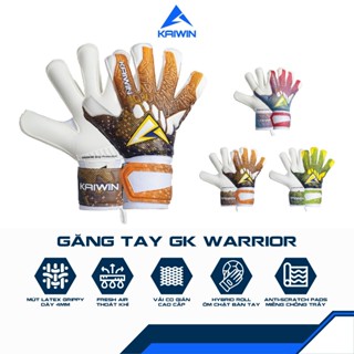  Găng Tay Thủ Môn Kaiwin Warrior chất liệu mút từ Đức dày 4mm bao tay thủ môn bắt siêu dính thoáng khí co giãn cực tốt 