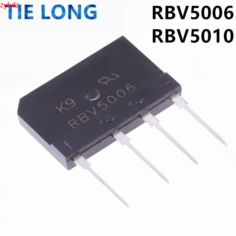1 Chiếc RBV5006 RBV5010 GBJ5010 KBJ5010 Cầu Chỉnh Lưu 50A 600V 1000V