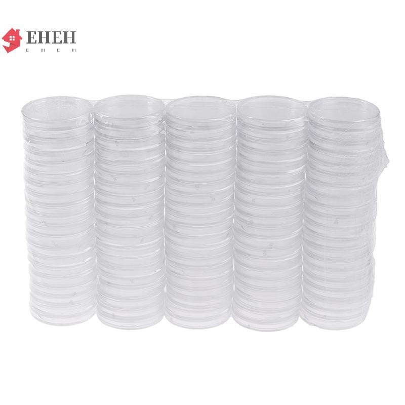 EASTN 100Pcs 27mm Coin Holder Capsule Storage Case Display Box Round Display Cases