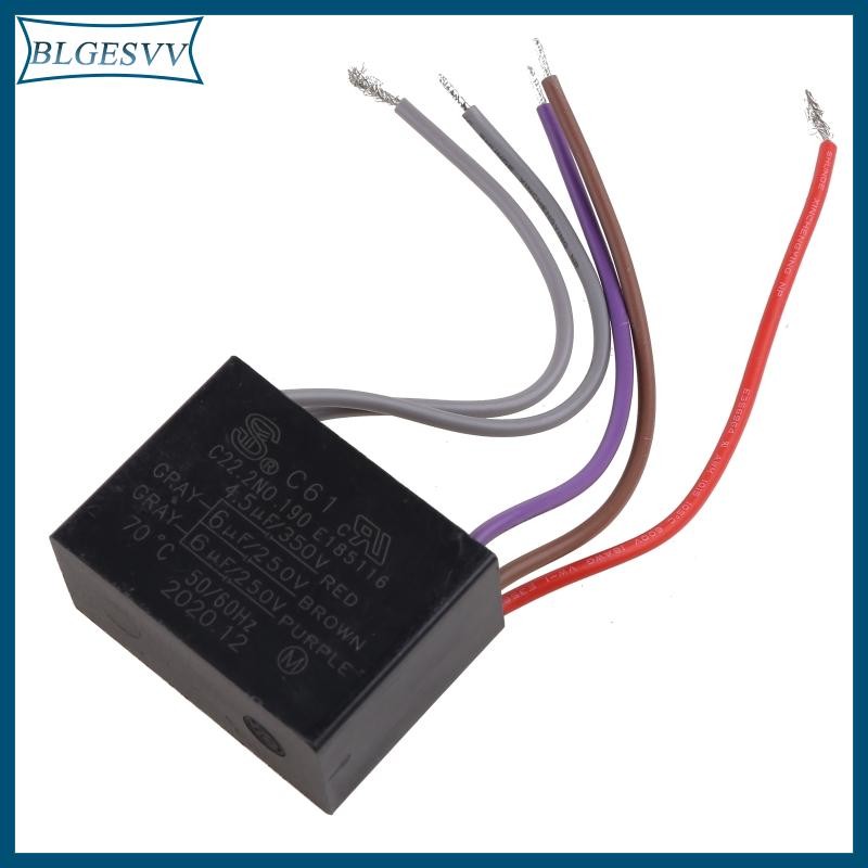Tụ điện quạt trần blg CBB61 4 5uf + 6uf + 6uf 5 dây 250V 5 tốc độ Tụ điện khởi động