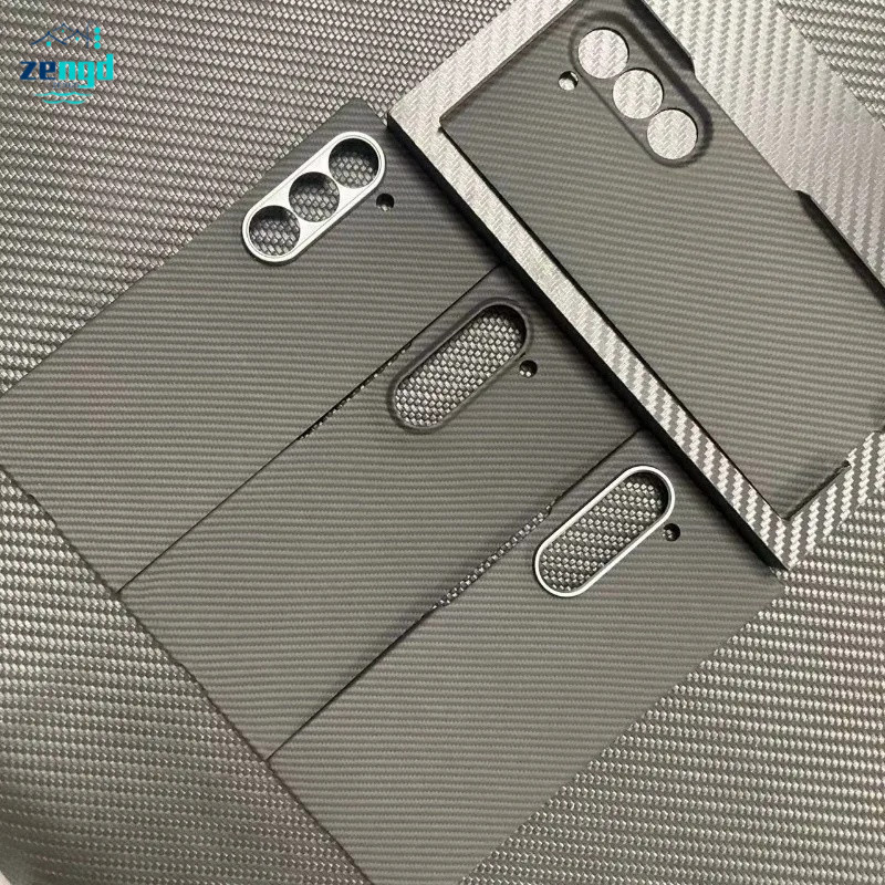 Dành Cho Samsung Z Fold 6 Vỏ Điện Thoại Sợi Carbon Siêu Mỏng Cho Samsung Z Fold 6 Chất Liệu Sợi Aram