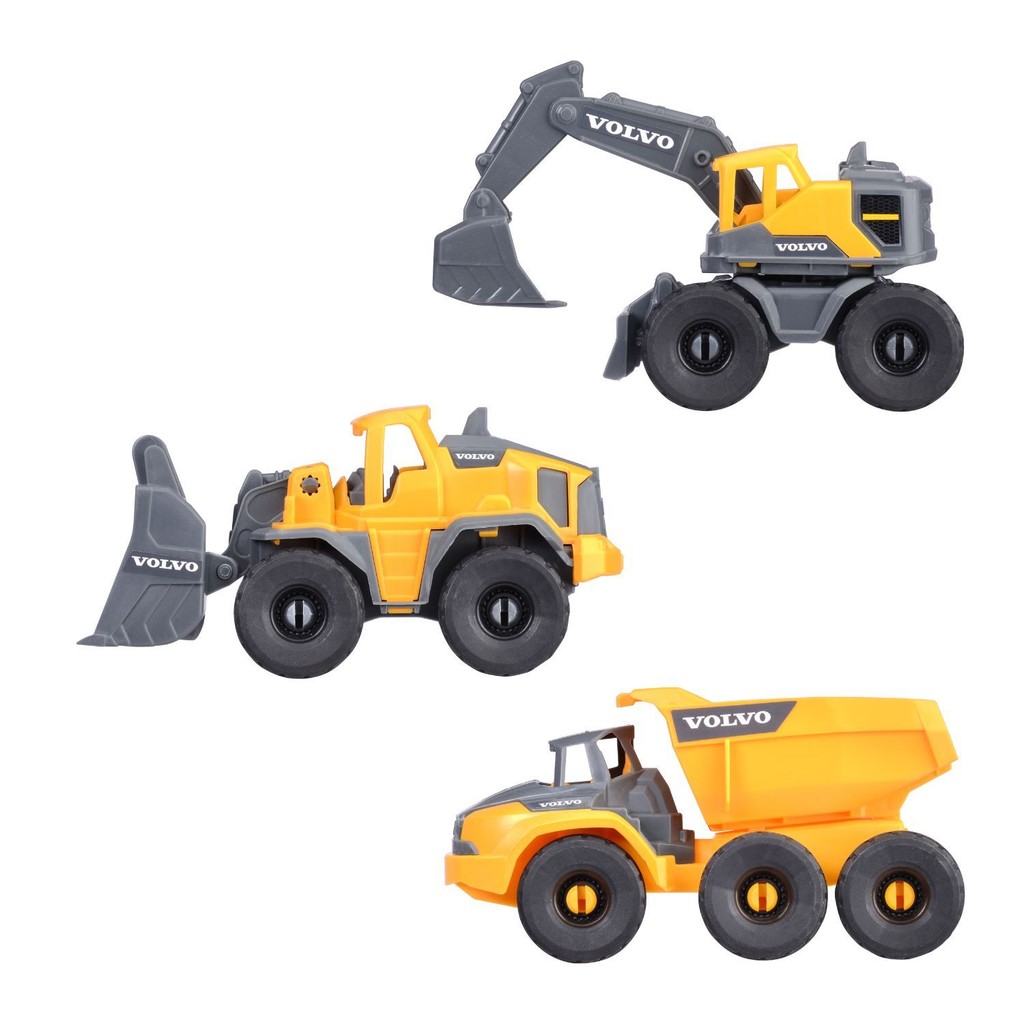 Ô tô đồ chơi bộ 3 Xe Xây Dựng DICKIE TOYS Volvo