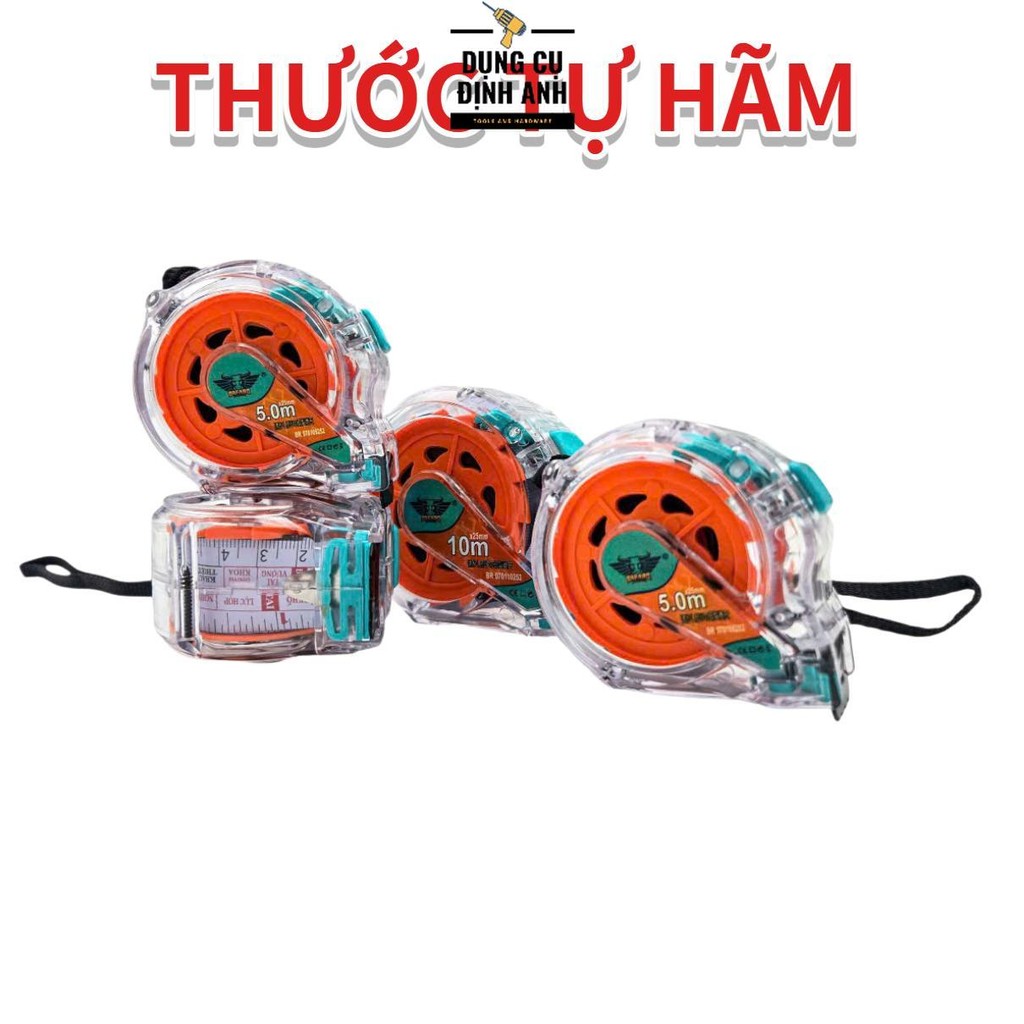 Thước Tự Động Hãm Vỏ Trong Suốt 2 mặt có LoBan hàng cao cấp BAFARO xịn