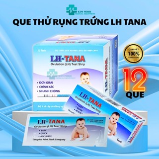  Que thử rụng trứng LH tana - Hộp 12 que canh trứng rụng phát hiện thụ thai sớm test nhanh 