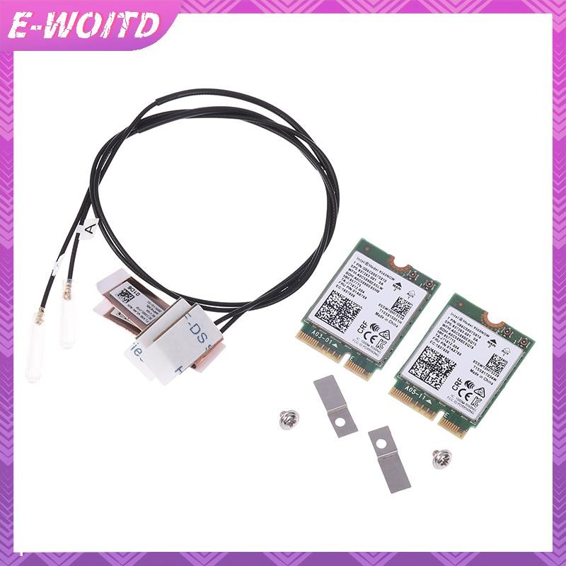 E-woitd 9560NGW Thẻ WiFi + Ăng-ten 1733Mbps AC 9560 Băng tần kép 2.4G / 5G BT 5.0 802.11Ac M.2 CNVI 