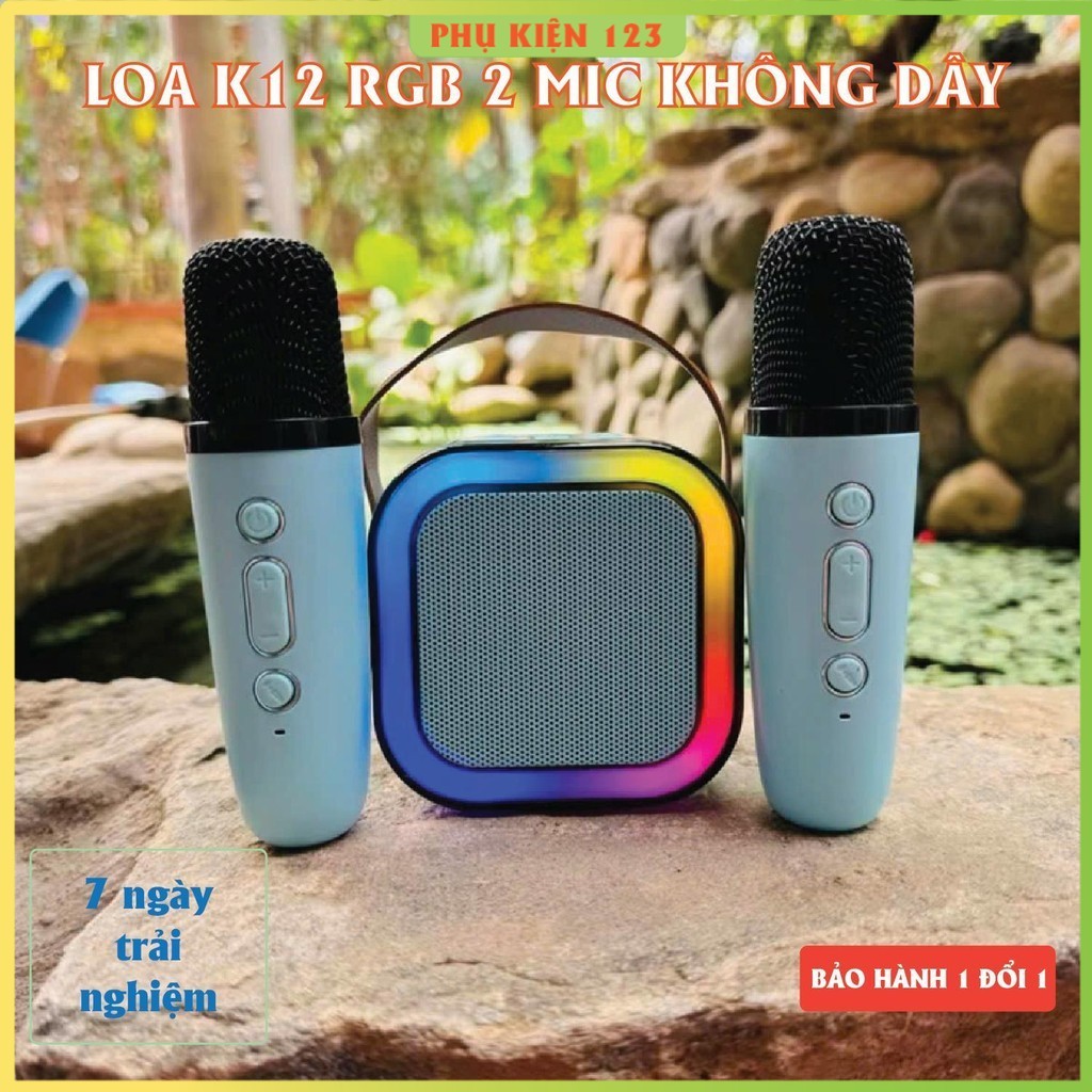 Loa kéo karaoke, Loa Bluetooth Karaoke Mini 2 Mic K1. Loa mini, Loa K12, Loa Karaoke Mini – CÓ ĐÈN L