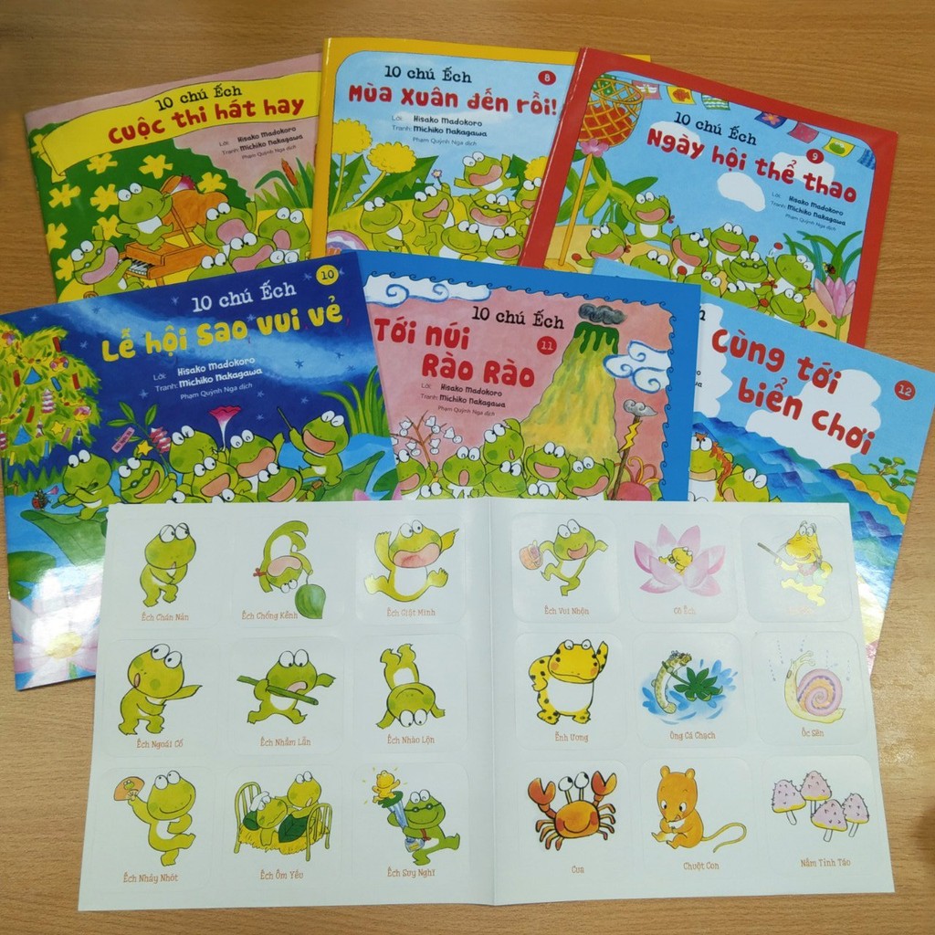 Sách Ehon - 10 Chú Ếch - Lễ Hội Sao Vui Vẻ - Tập 10