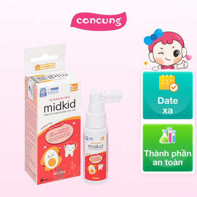 Xịt chống sâu răng Midkid hương táo 20mL - concung