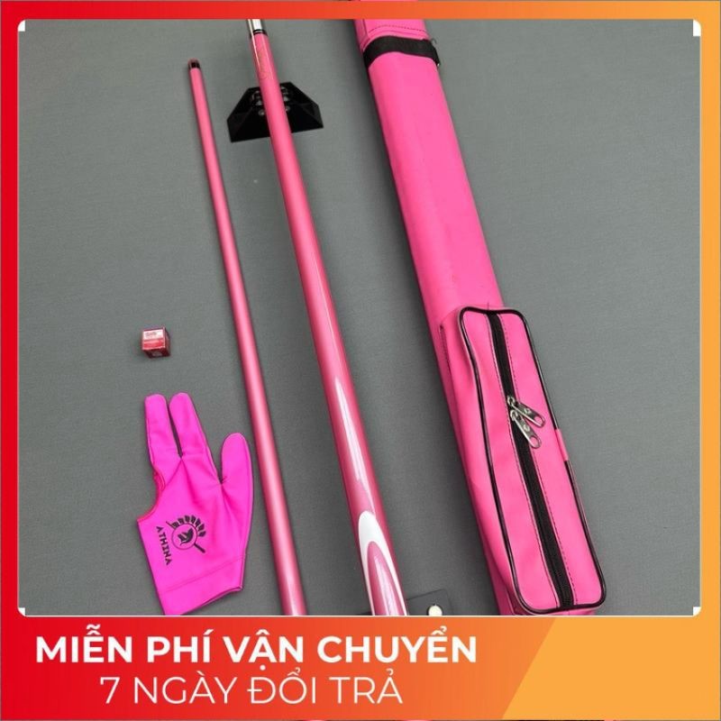 [24CN] Gậy (LỖ] phủ carbon gramax hồng. Cơ bida lỗ phủ carbon gramax hồng mẫu new hot nhất 2025 ****