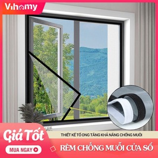  Rèm Ngăn Muỗi Côn Trùng Kiến Ba Khoang Dán Cửa Sổ Tiện Lợi Màn Lưới Chống Muỗi Dán Tường VIHOMY 