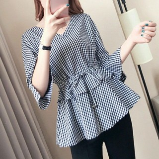 Mùa Xuân 2023 Mùa Hè Phong Cách Mới Áo Sơ Mi Kẻ Sọc Nữ Retro Phong Cách Hồng Kông Thời Trang Hẹp Ôm Hơn Nhìn Nhỏ Áo Sơ Mi Bao Bụng Top DACN