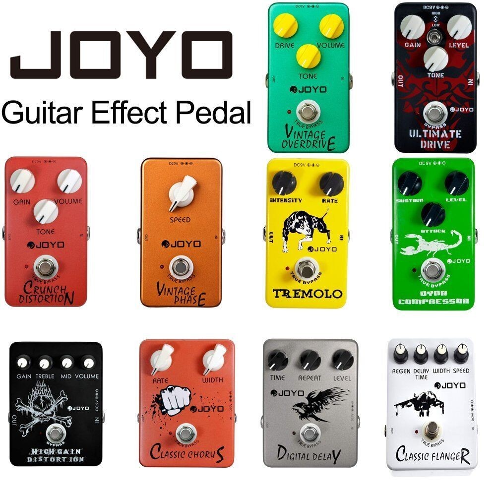 Joyo Guitar Effect Pedal Overdrive Reverb Phaser Chorus Delay Fuzz Flanger Crunch Biến dạng True Byp