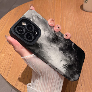 Iphone Shock Ink Painting Mới Cao Cấp Cảm Ứng Cá Tính Chà Độ Ẩm Bao Gồm Tất Cả Chống Rơi Vỏ Điện Thoại Cho 7 7plus 8 8plus Xs Xr 11 12 13 14 15 Pro Plus Promax