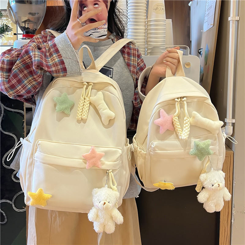 Dmxiamen05 Túi Điên ins Dễ Thương schoolbags Nữ Phong Cách Mới Hoạt Hình Phụ Kiện Ba Lô Điện Dung Lớn