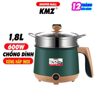 [BH 1NĂM] Nồi Lẩu Điện Mini, Nấu Mì 2 Tầng Kèm Giá Hấp Đa Năng  Nướng, Luộc, Chiên Chống Dính Vấn Đá Tiện Lợi