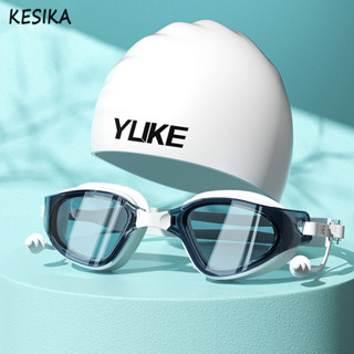 Bộ mũ và kính bơi chống sương mù và chống nước KESIKA HD