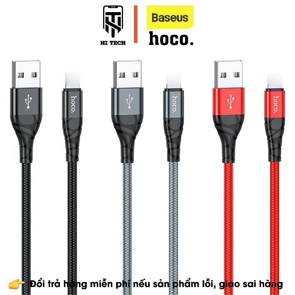 Dây sạc nhanh HOCO 2m DU02, sạc nhanh 3A, dành riêng cho táo 6/7/8/X/XSMax/11/12/13/14 Pro max.