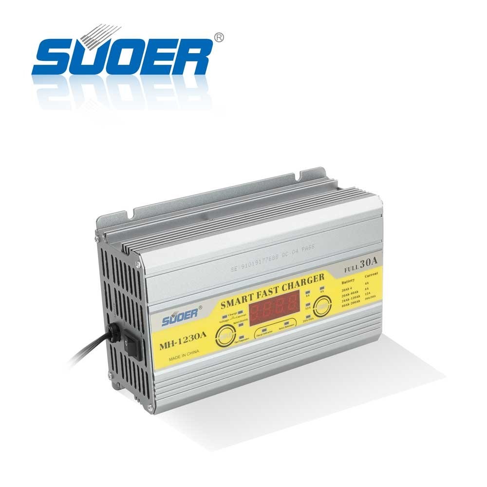 Bộ sạc thông minh Suoer 12V 30A tự động bộ sạc Bình từ 2Ah đến 200Ah MH-1230A