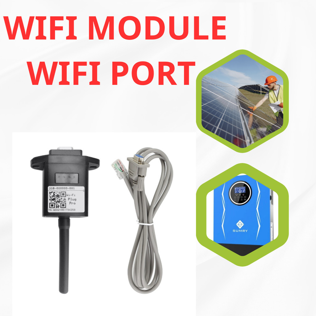 Module WiFi Giám Sát Từ Xa Cho Lai Năng Lượng Mặt Trời Biến Tần - Thiết Bị Không Dây Có Cổng RS232  