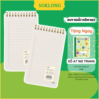 Sổ lò xo kép 120 trang To Do List bìa nhựa B6, Klong MS 955, sổ check list công việc, note tiện lợi