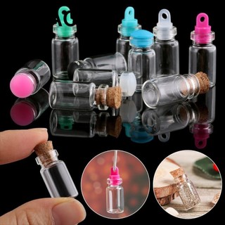 10 Lọ Thủy Tinh Mini Có Nút Bần Màu Cầu Vồng Để Trang Trí Nhà